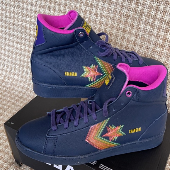 Converse Pro Leather Hi Obsidian/Hyper Magenta WMNS - Picture 11 of 16